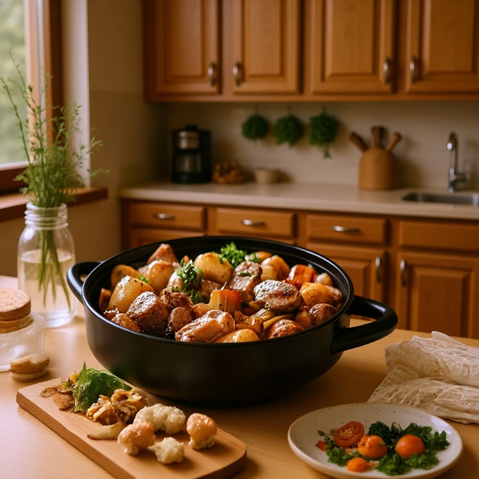Olla de barro resistente al calor y frío, tamaños 8 y 9, apta para todo tipo de estufa
