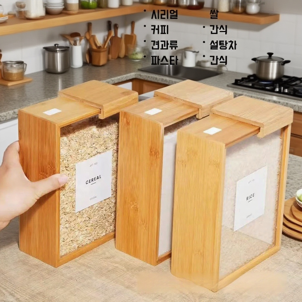 가정용 쌀 수납함 수납함 가정용 주방 수납함