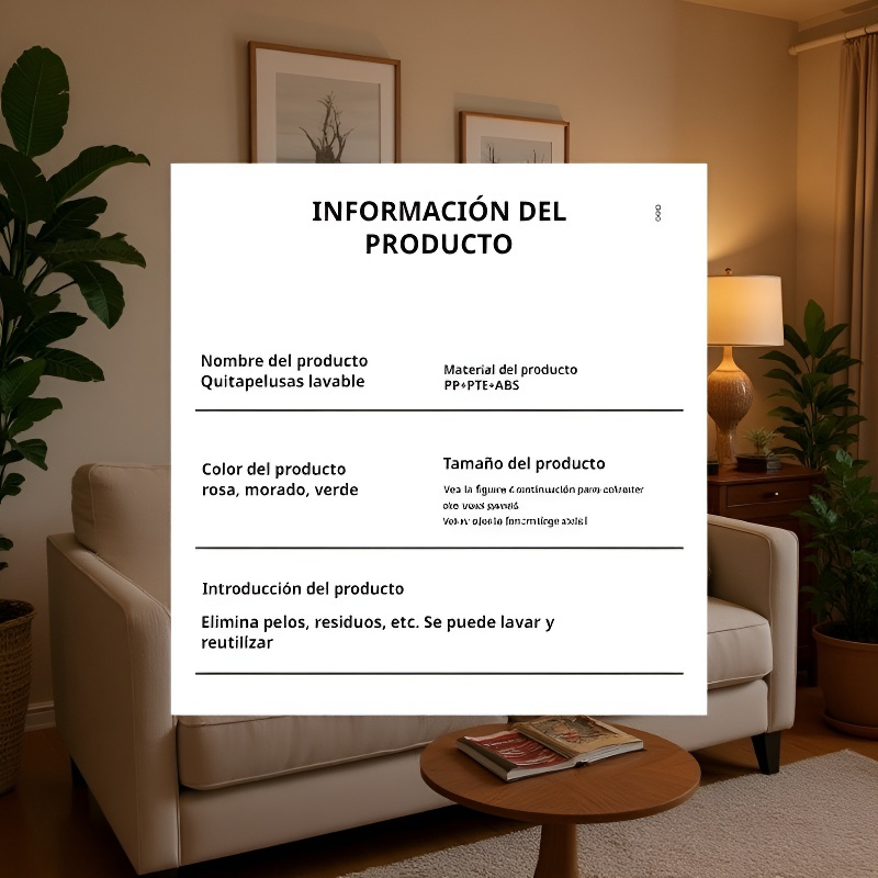 Dopamina Rodillo Lavable para Quitar Pelusa de Ropa