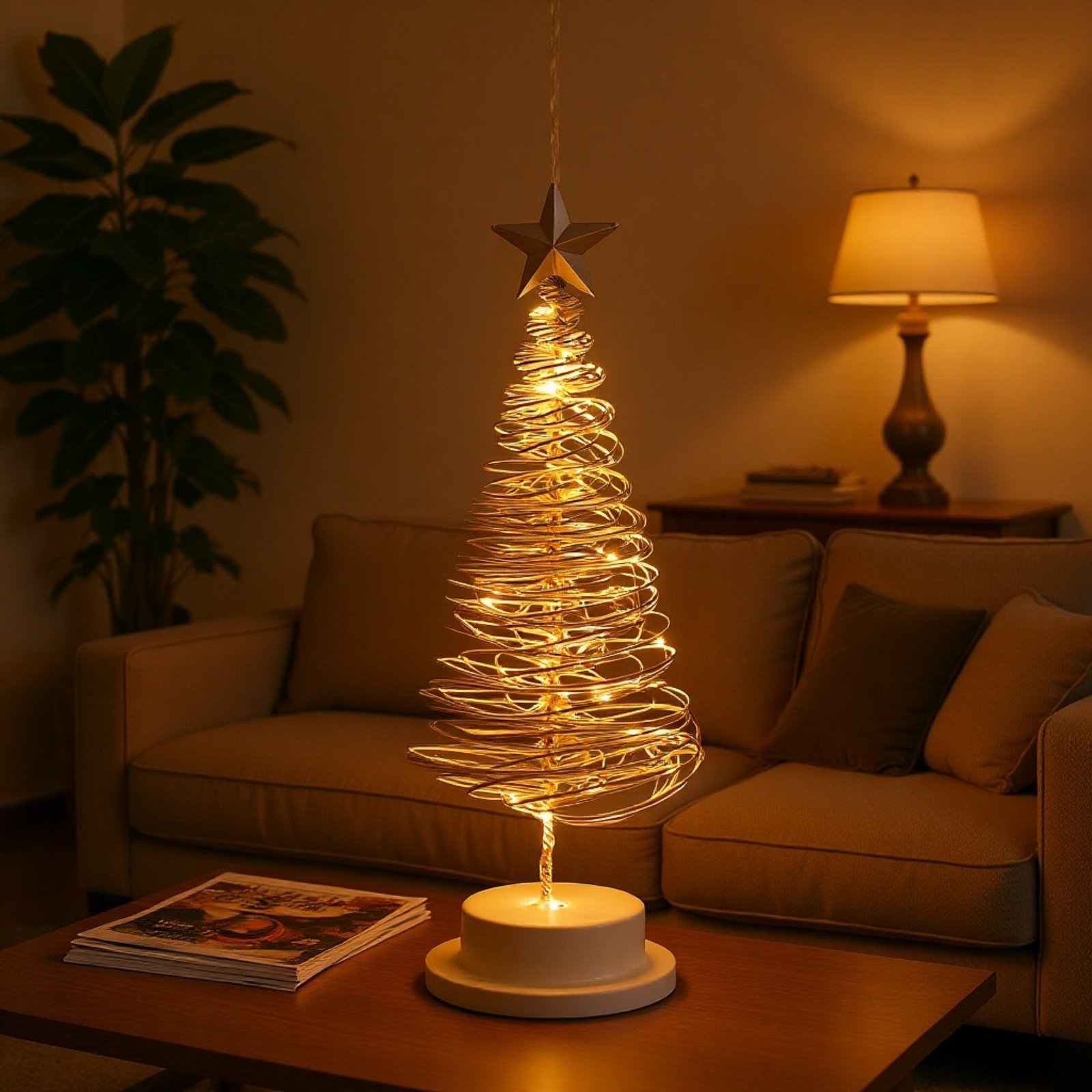 LED発光クリスマスツリーライト クリスマス装飾置物造形ランプ