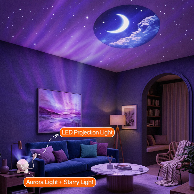 JMY Bluetooth Speaker Starry Sky Projector Ambient Light