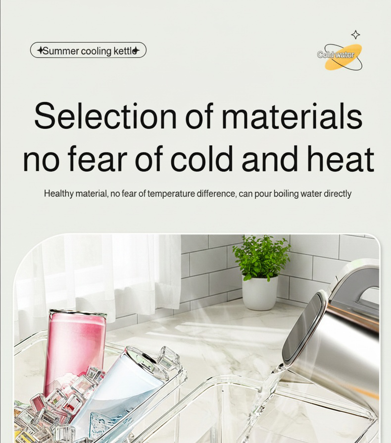Home refrigerator pitcher with durable glass