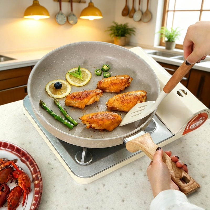 Sartén multifuncional de piedra Maifan antiadherente para bistec plano