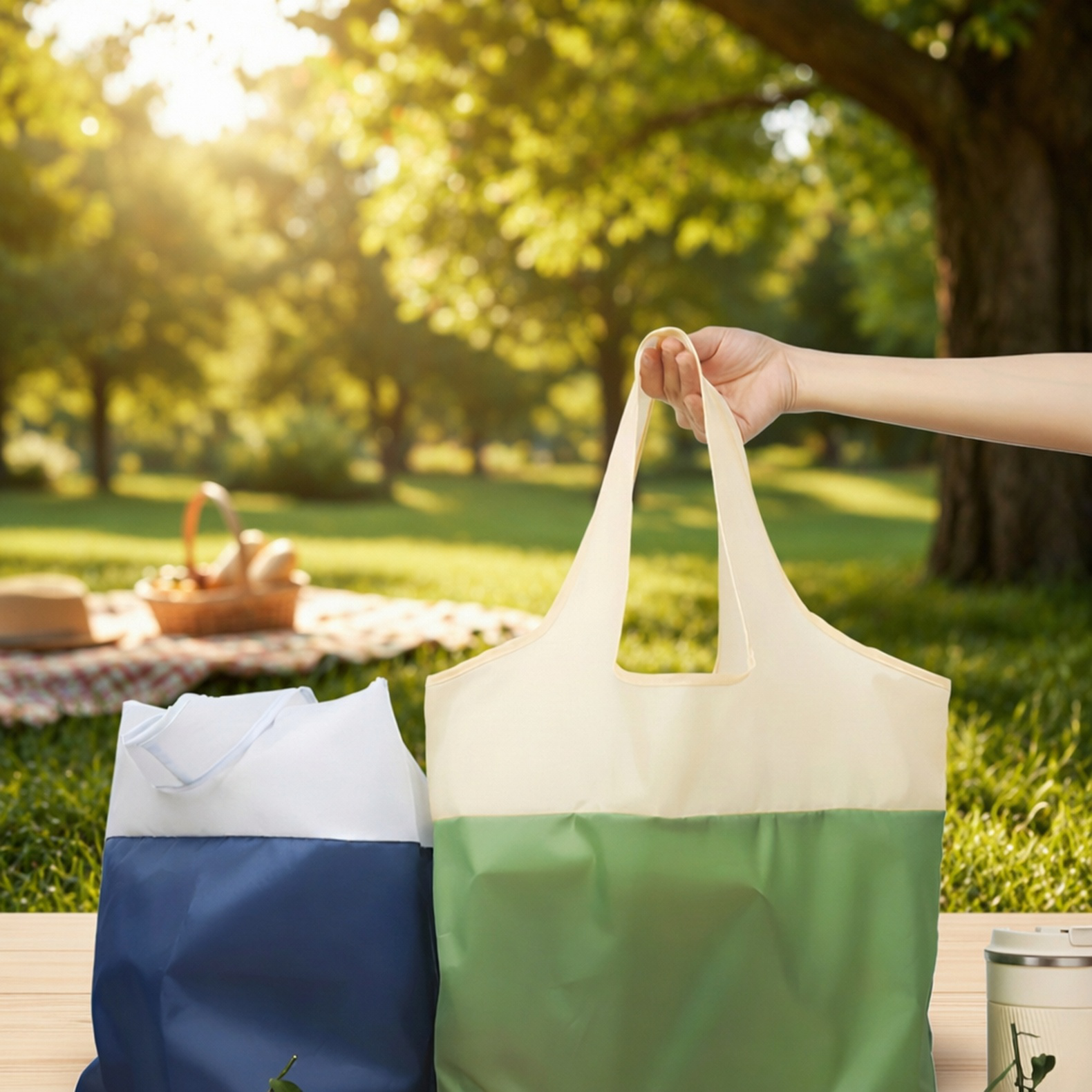 Bolsa de compras portátil de gran capacidad e impermeable