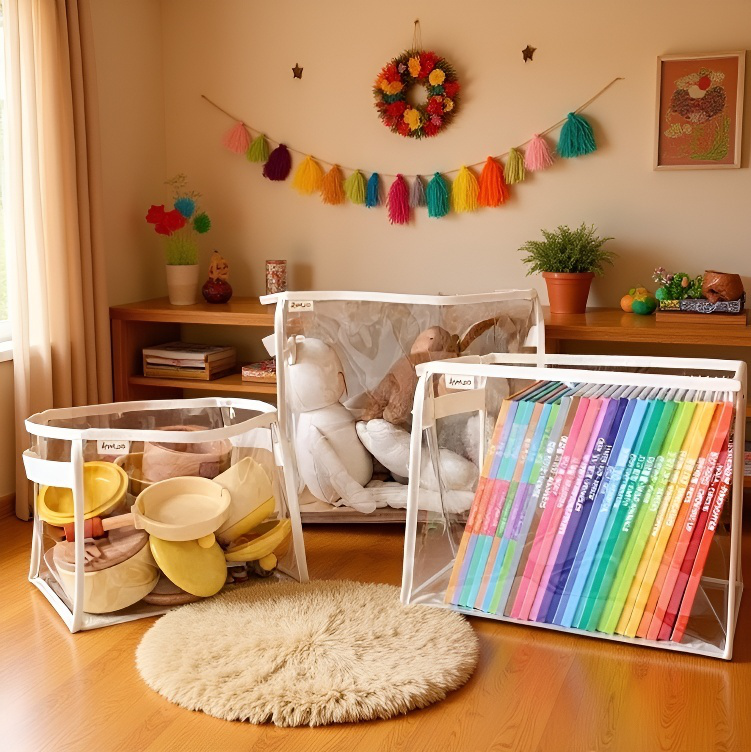 집안 정리를 위한 수납 바구니