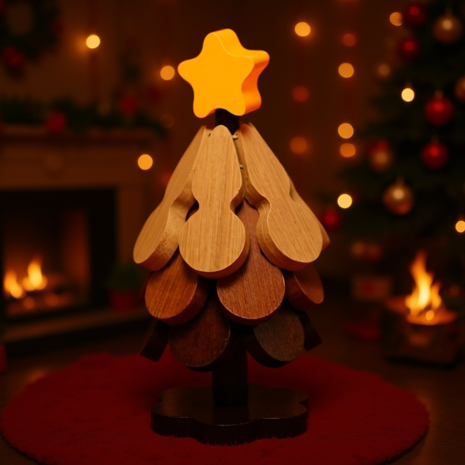 創意的な木の形のテーブルマット