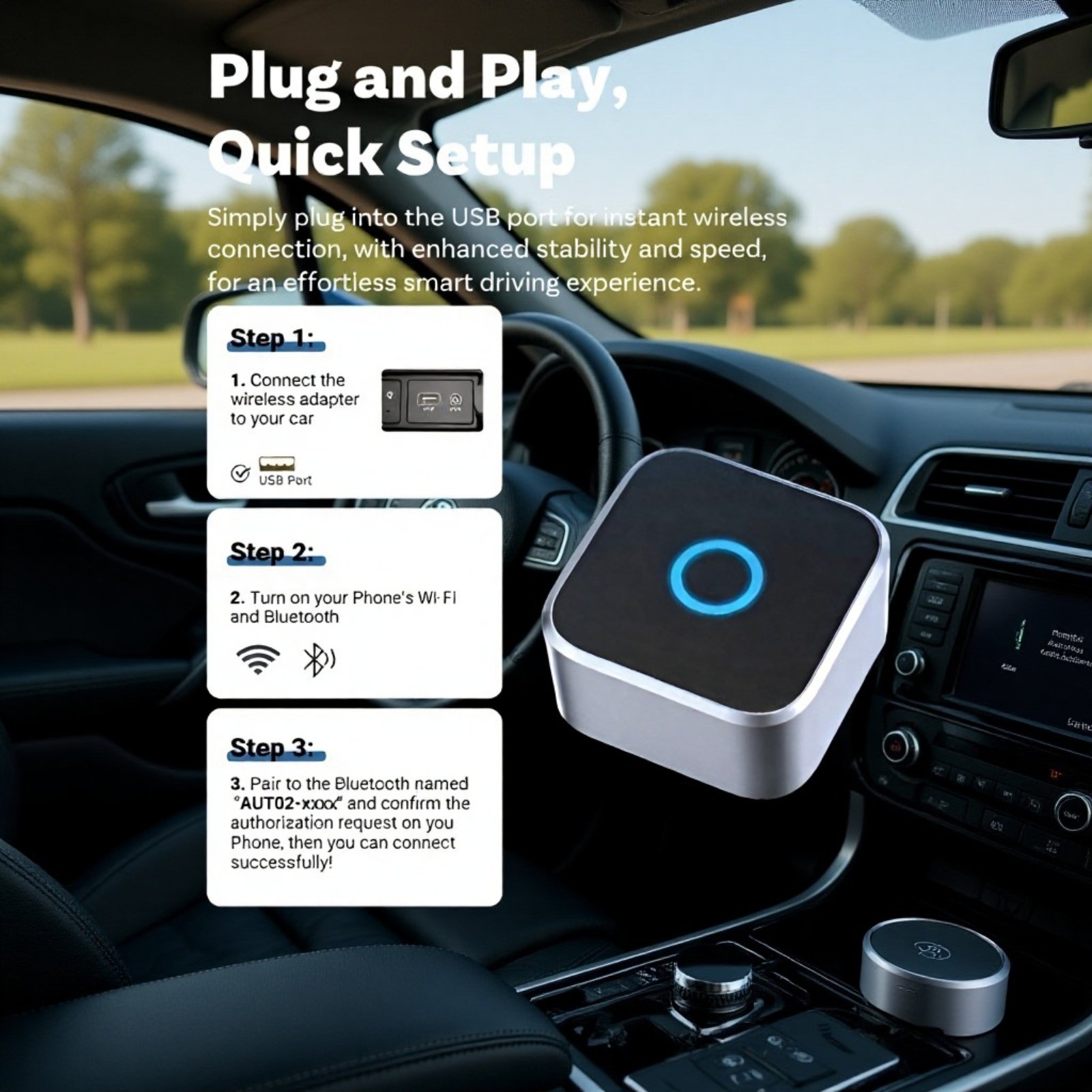 Wireless CarPlay/Android Auto Converter for Original Wired Systems
