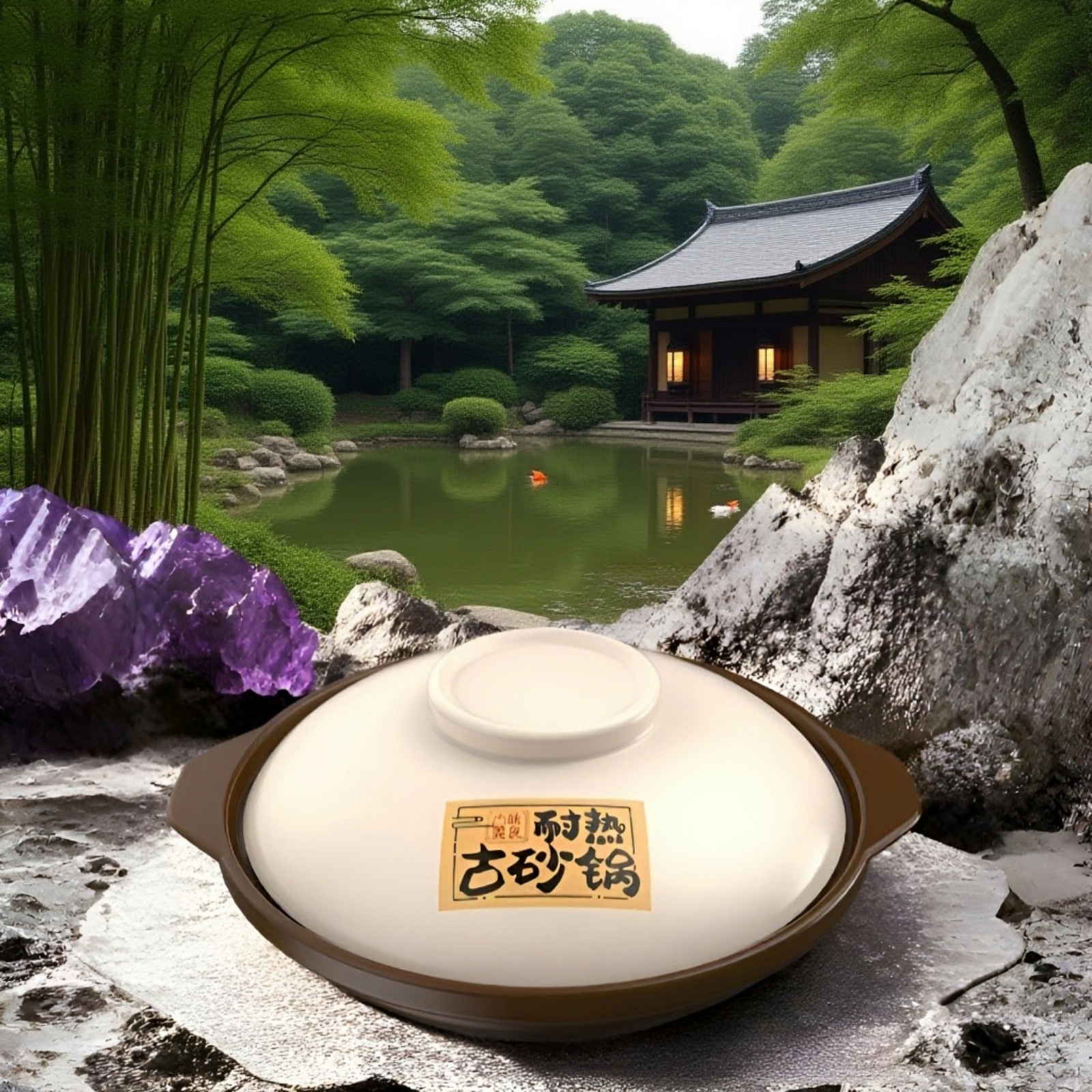 ガスコンロ対応 家庭用大容量耐熱土鍋 6/8/9号 1〜2人・3〜4人用