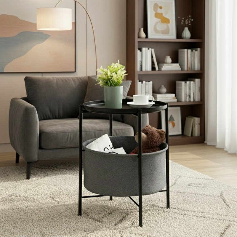 Modern Simple Iron Round Table