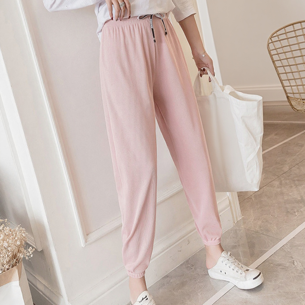 【接触冷感パンツ】接触冷感パンツ　　裾ゴム入り　　ヒップラインを美しく見せる