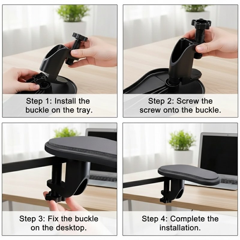 Rotatable Ergonomic Armrest Mouse Pad with Wrist Support