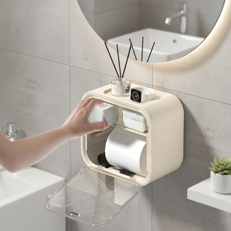 Bathroom Organizer for Toilet Paper and Wipes