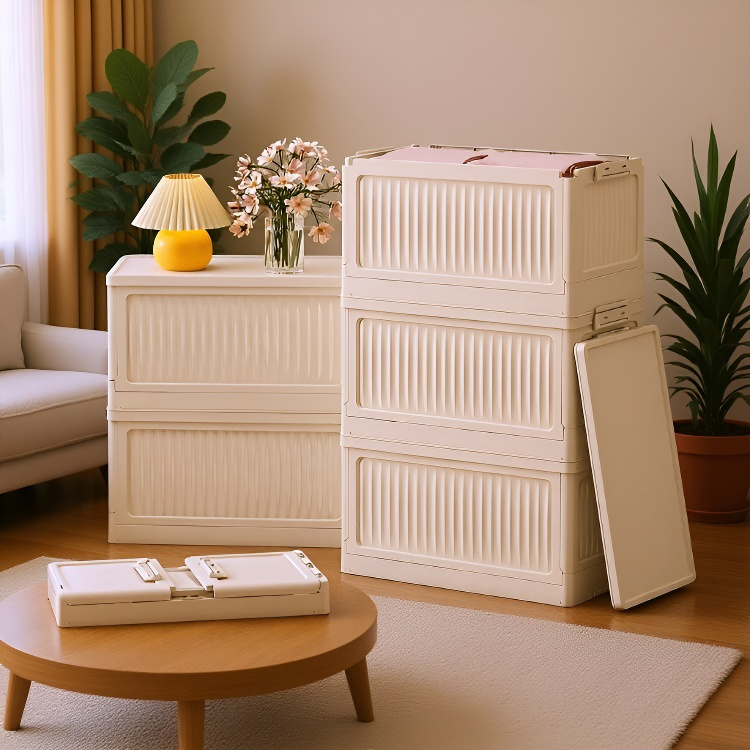 차량용 수납함 가정용 플라스틱 수납함 접이식 소품 수납함 자가용 겸용 수납함 아웃도어 캠핑 회전 정리함