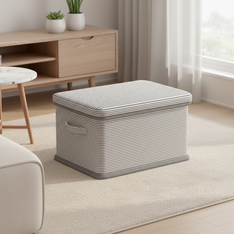 Aufbewahrungsbox mit Deckel für den Kleiderschrank, große Box für Kleidung und Hosen
