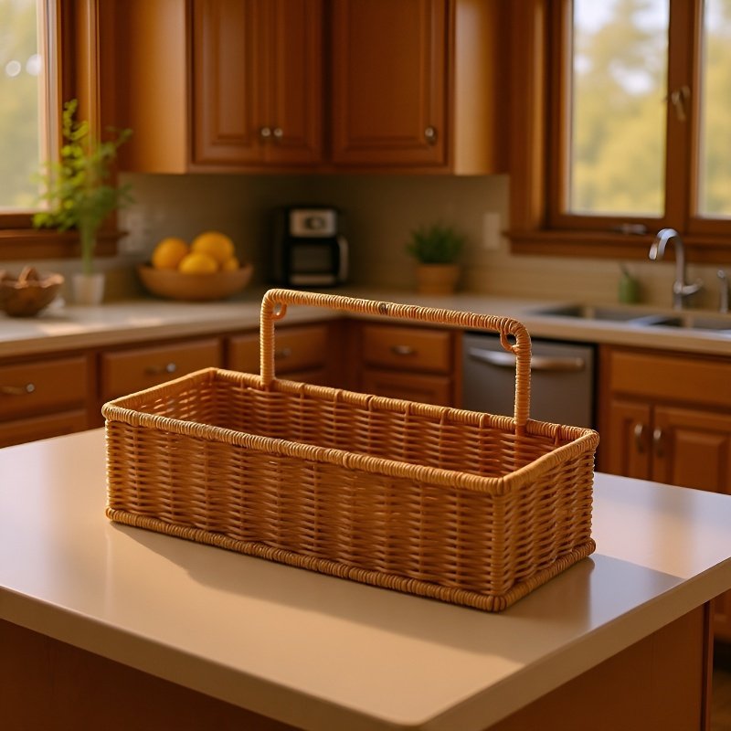 Többszintes fürdőszobai tárolópolc, fúrás nélküli műrattan állvány