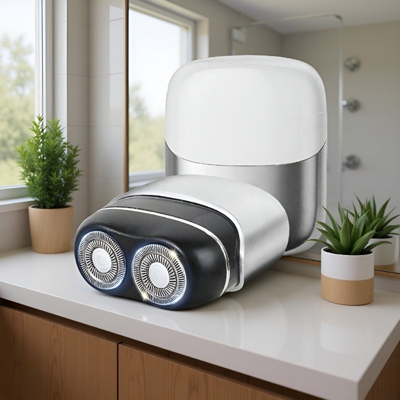 Mini rasoir double tête, lavable et rechargeable