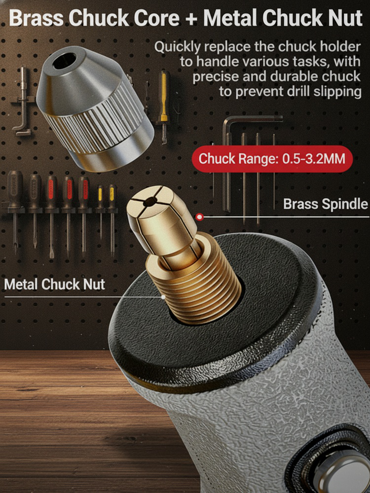 Close-up of handheld grinding polishing tool
