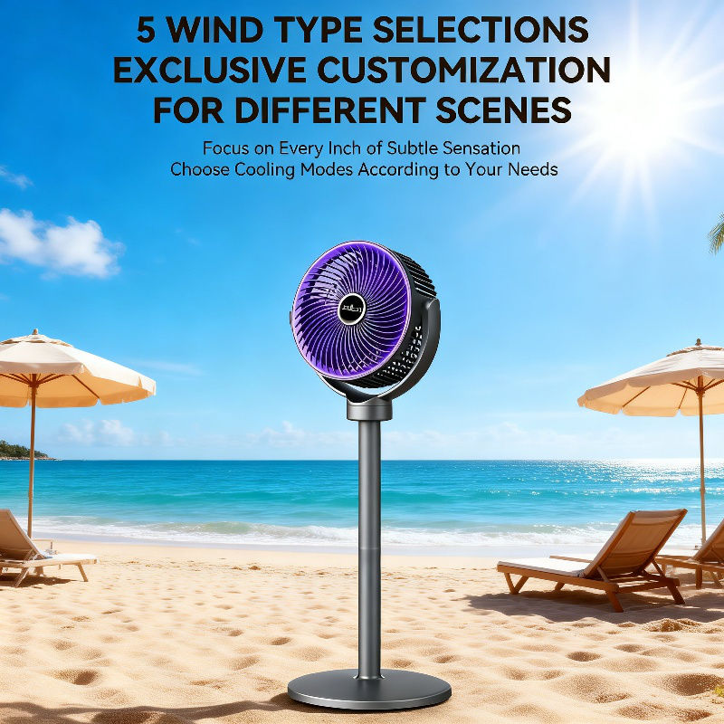 Multifunctional USB Remote Desktop and Standing Fan, Household Silent Oscillating Fan