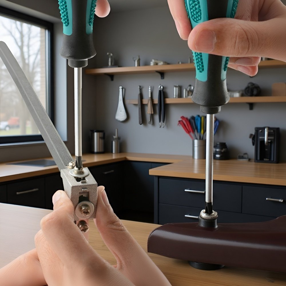 자석 기능을 갖춘 십자 드라이버 클로즈업