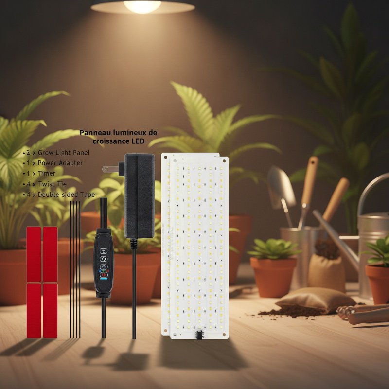 Panneau lumineux LED quantique pour croissance de plantes d'intérieur