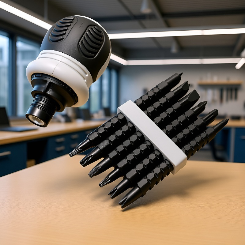 Destornillador multifunción con puntas intercambiables