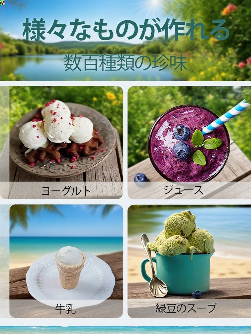 夏の必需品 家庭用急速アイスクリームメーカー