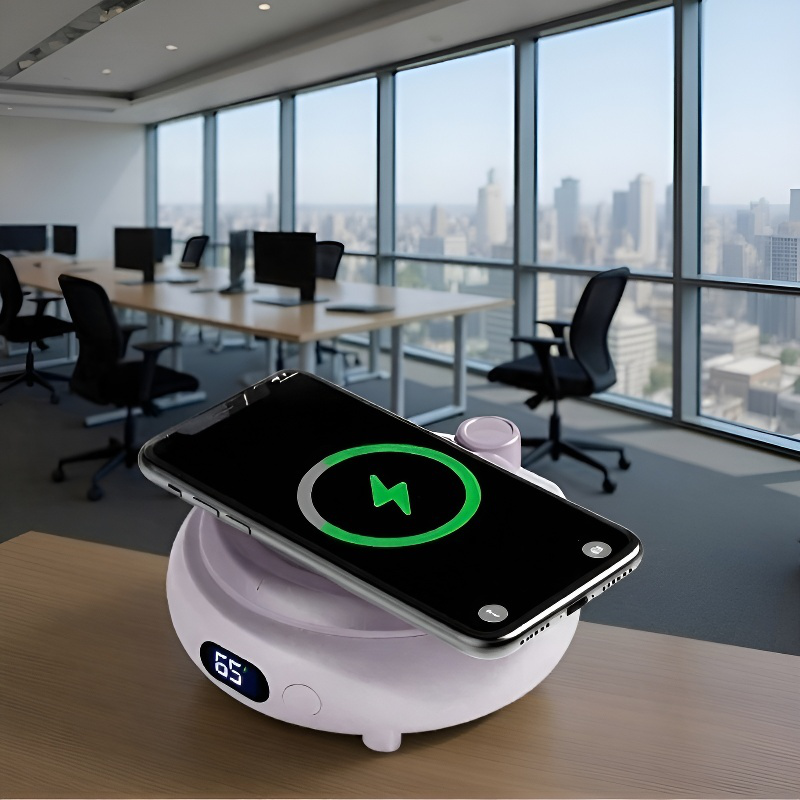 Vue détaillée du mug chauffant de bureau