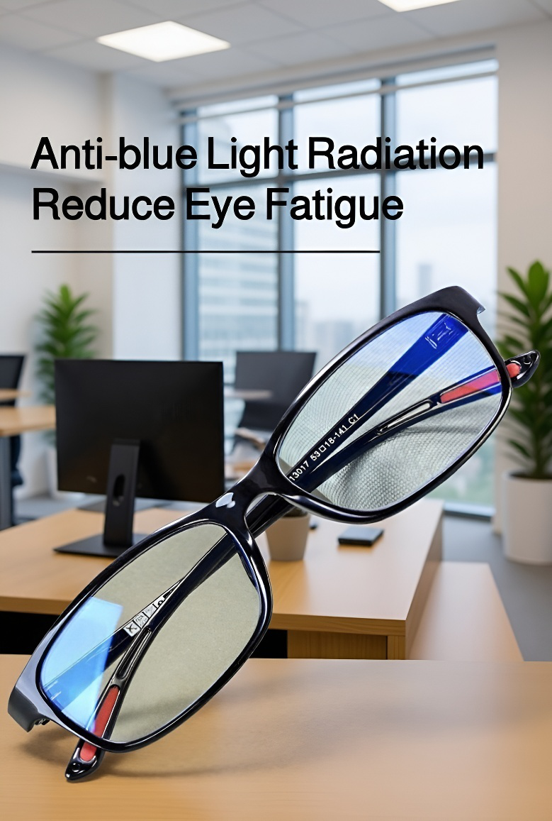 High-definition anti-blue light reading glasses close-up