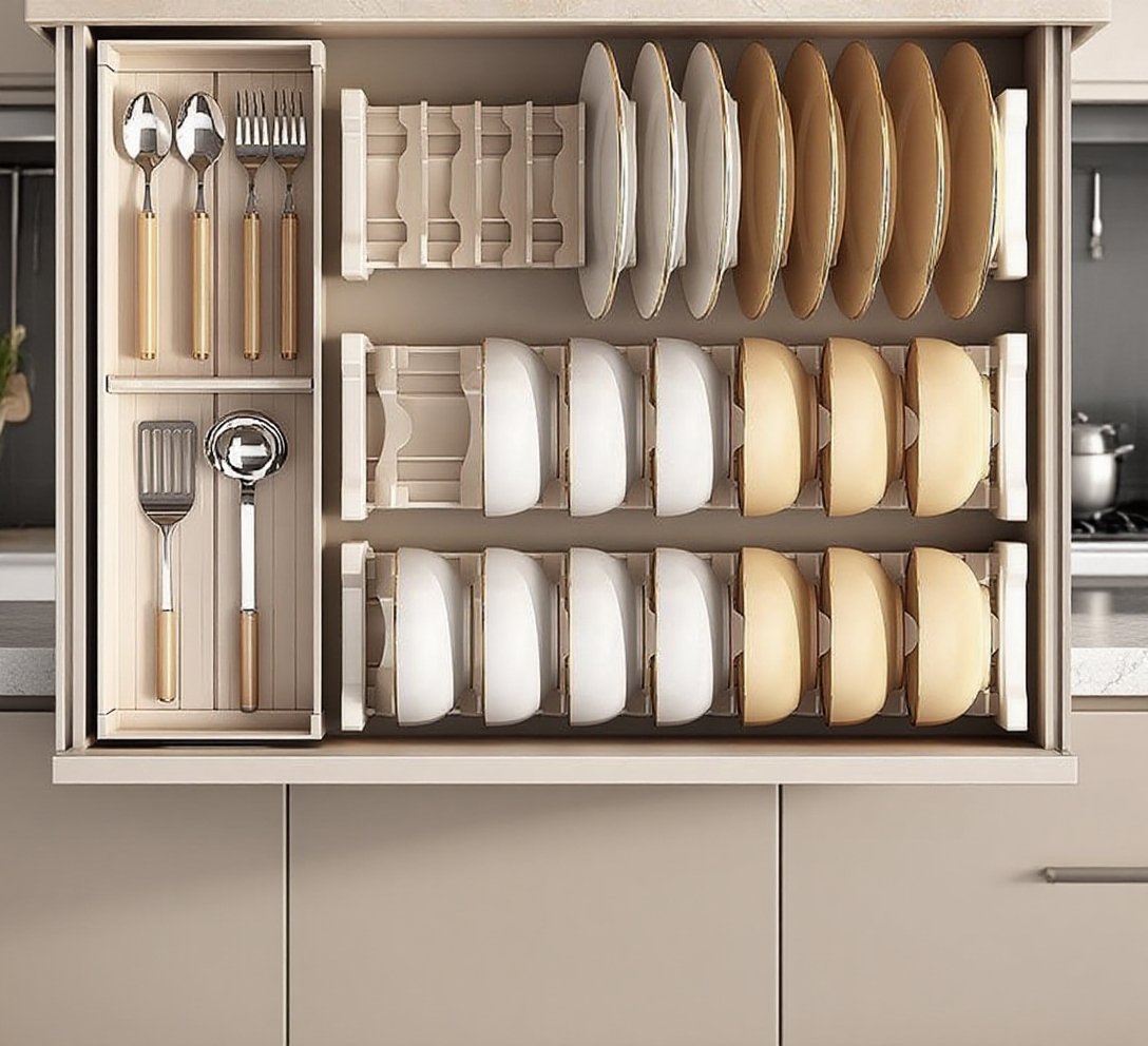 Evőeszköz rendszerező fiók elválasztó