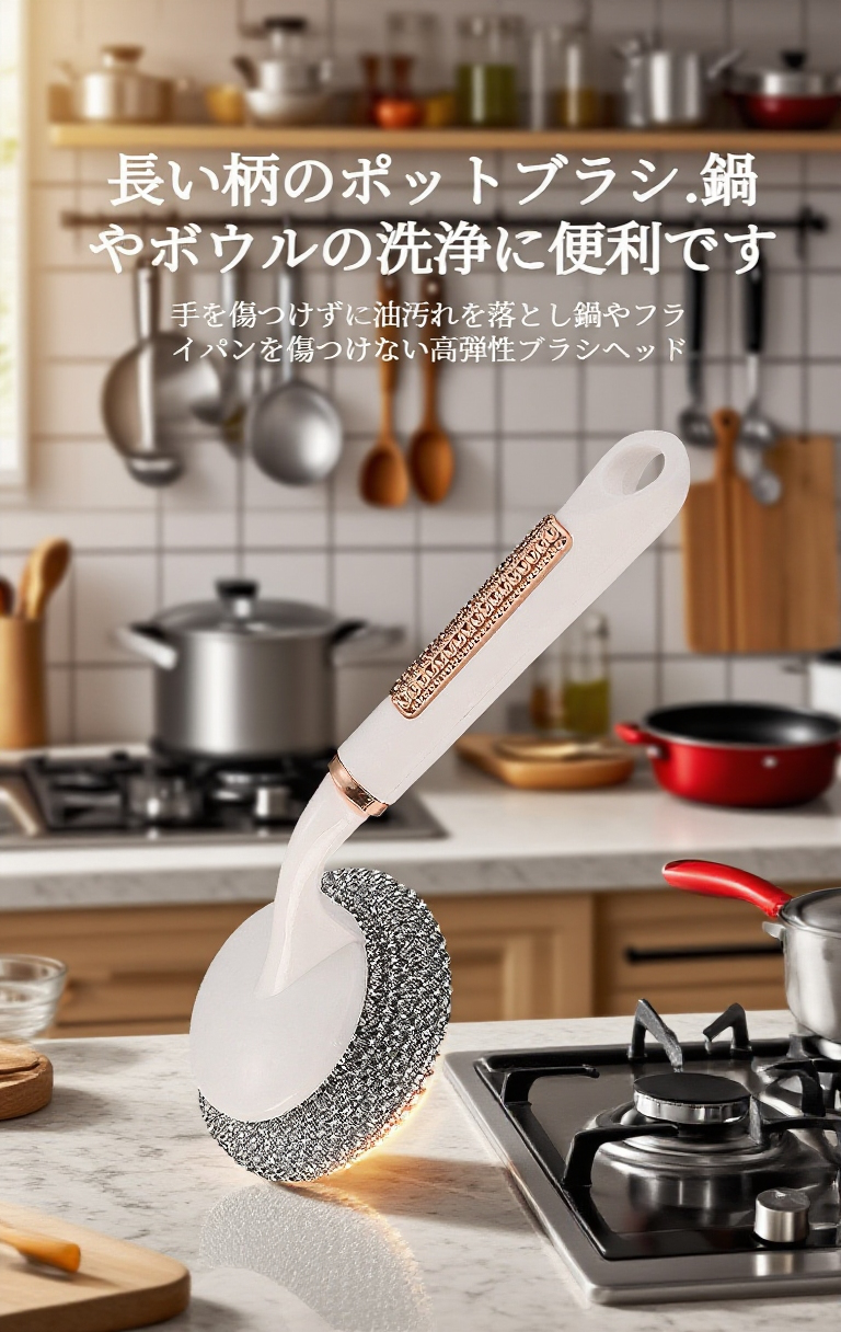 ワイヤーボールブラシの素材アップ画像