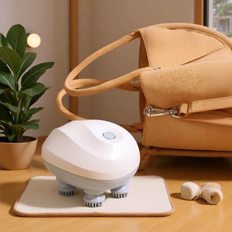 Mini masajeador de cabeza inteligente, masajeador eléctrico impermeable, fisioterapia, amasado, arte