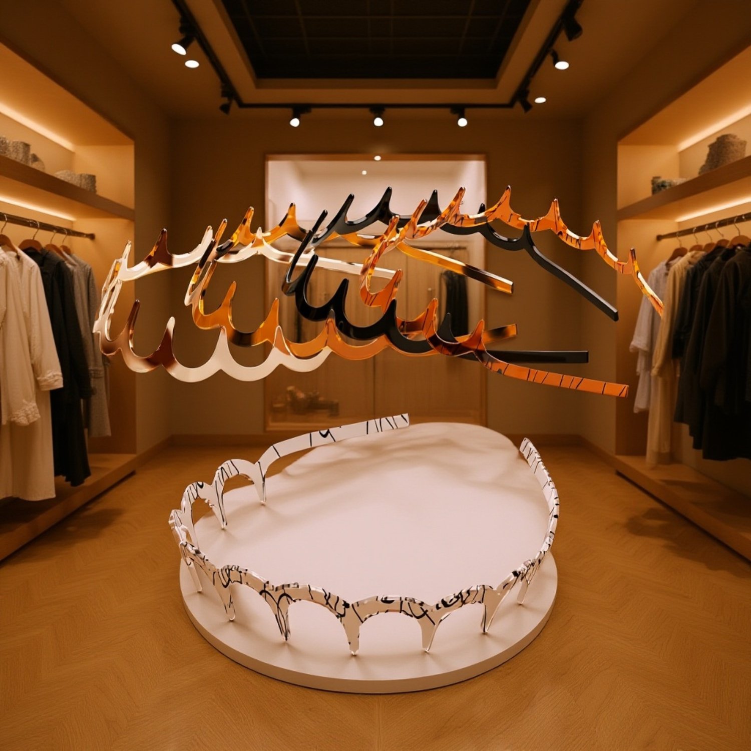 다양한 컬러의 5피스 헤드밴드 세트 디테일