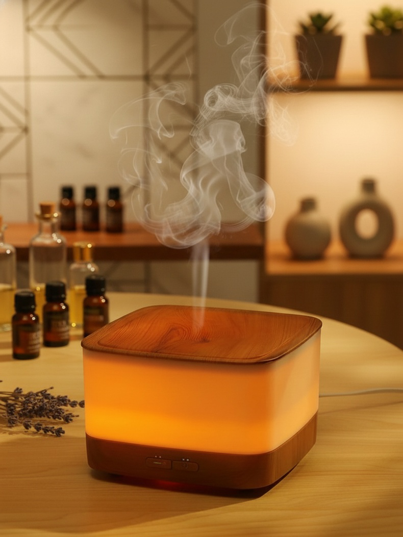 Desktop Humidifier Aromatherapy Diffuser on office desk