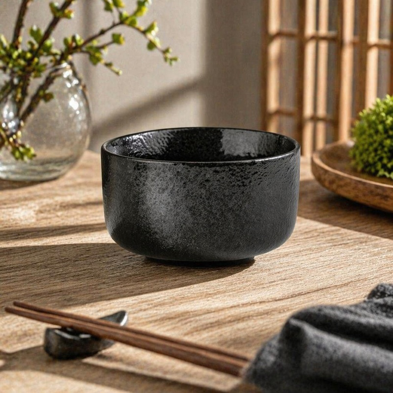 Schlichte japanische Reisschale, kleine Keramikschale für Zuhause, Gewürzschale, Frühstücksschale