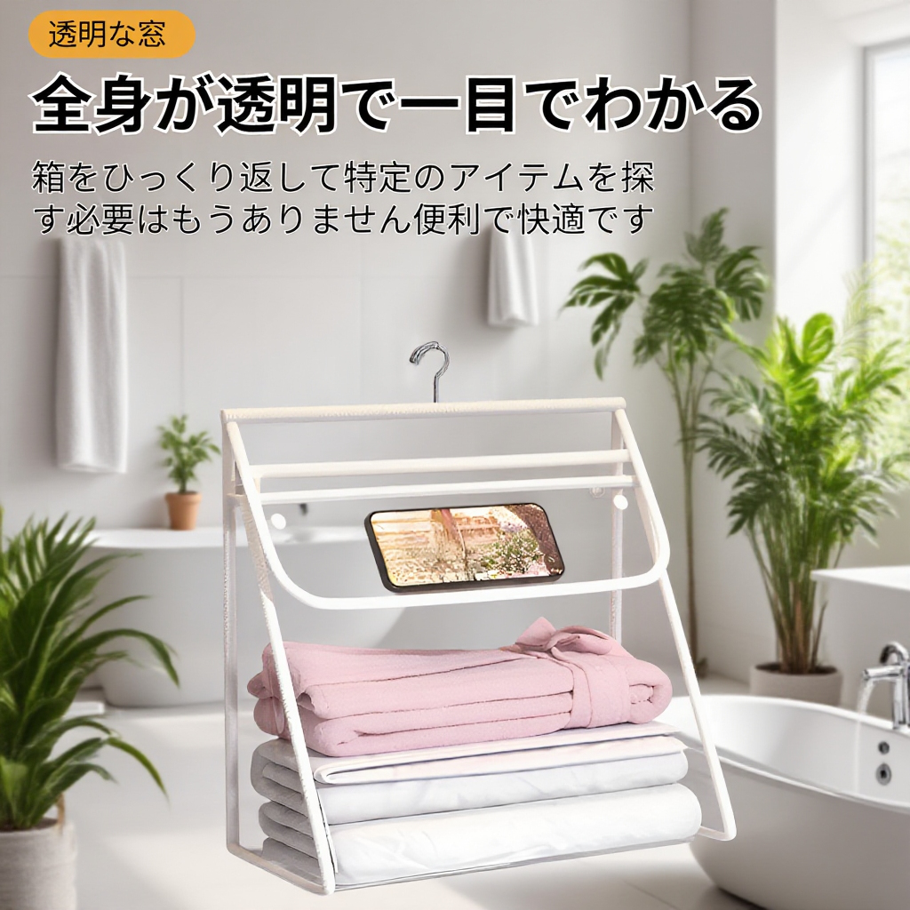 シャワー用多機能ドア背面収納バッグ