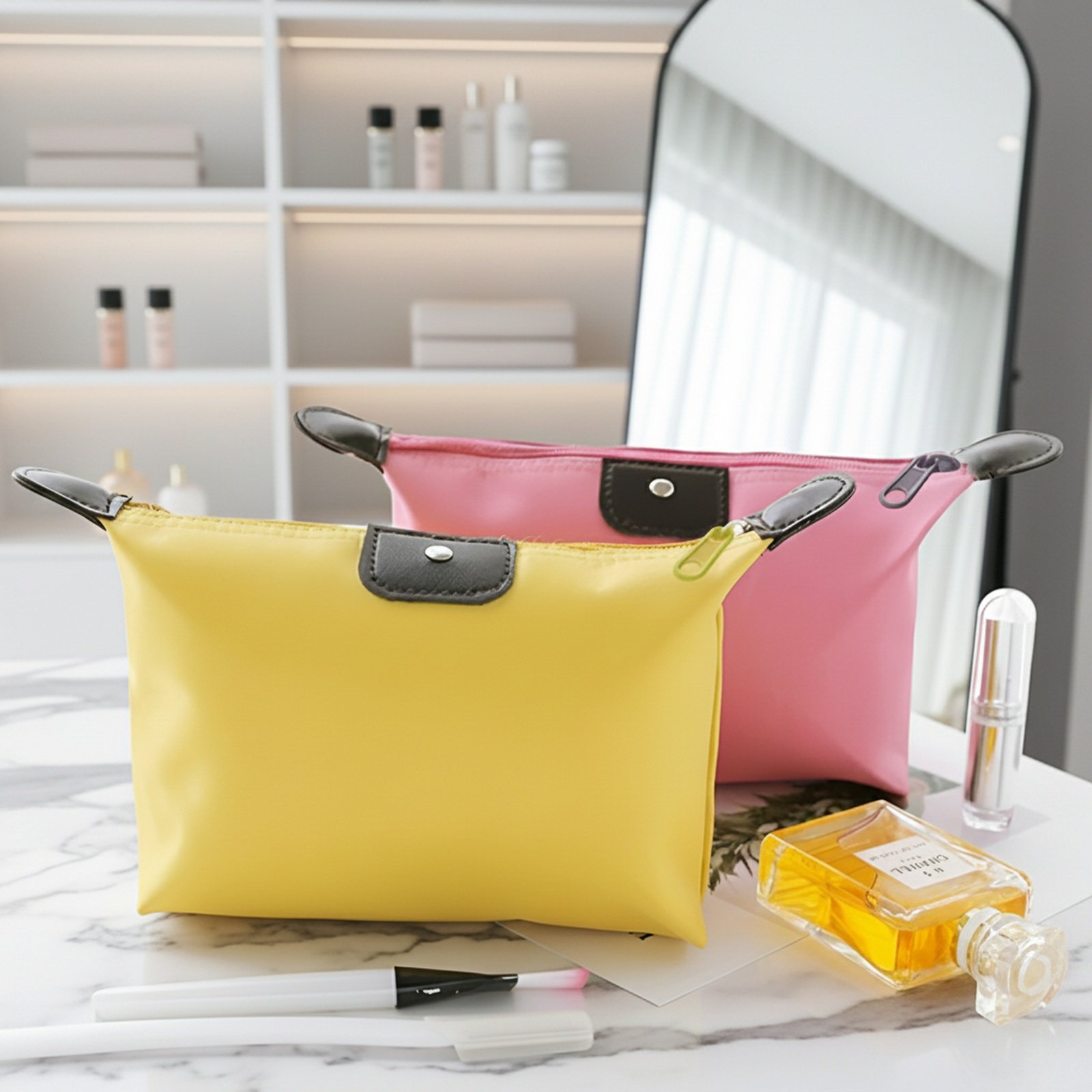 Sac à cosmétiques portable étanche en forme de ravioli pour rouge à lèvres