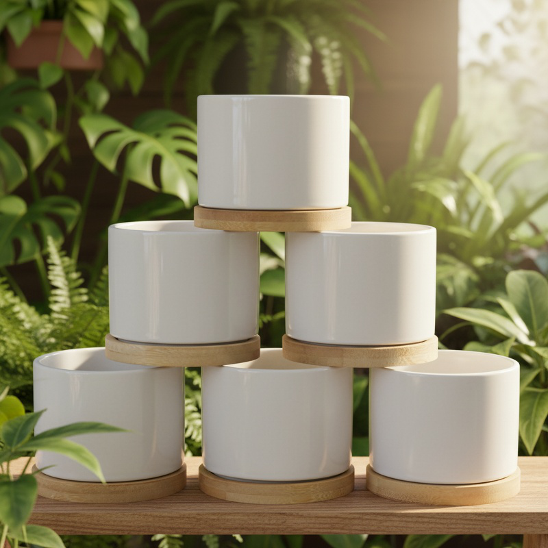 Stylish ceramic pot for succulents