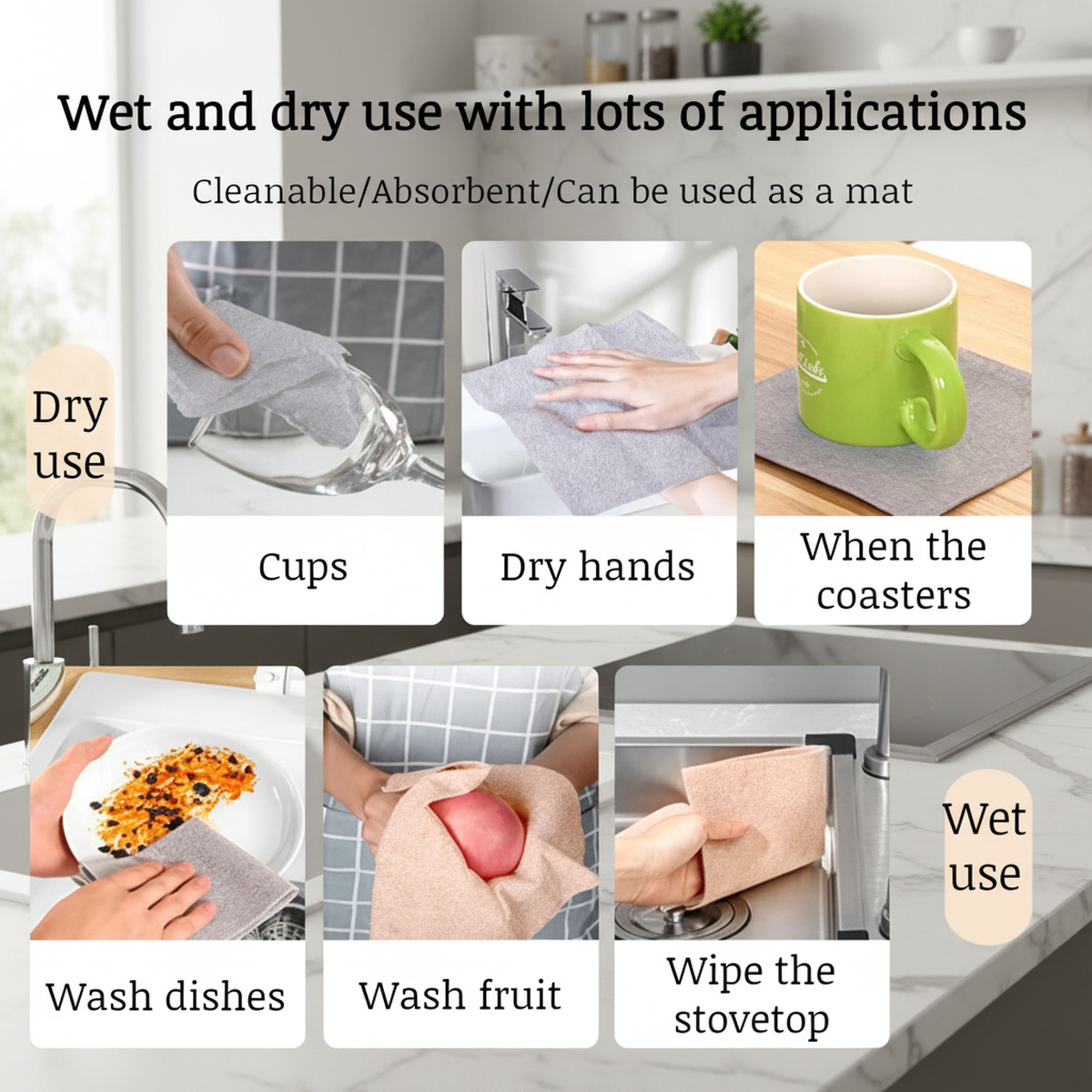 Loofah Plant Fiber Dishcloths Easy to Clean