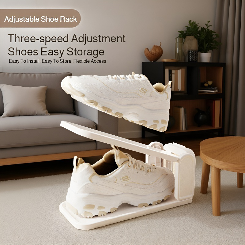  Adjustable Three-Tier Shoe Rack Double Layer Shoe Organizer