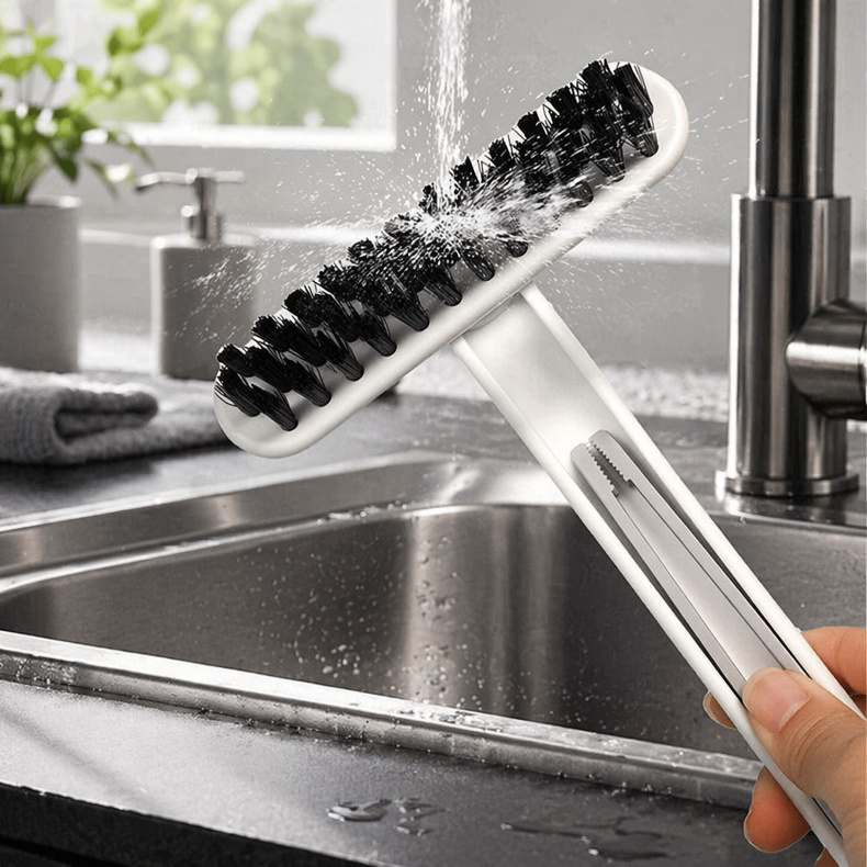 Zhongyue Multifunctional Board Gap Brush, 360° Rotating Toilet Brush, Bathroom Brush, Long Handle Cl