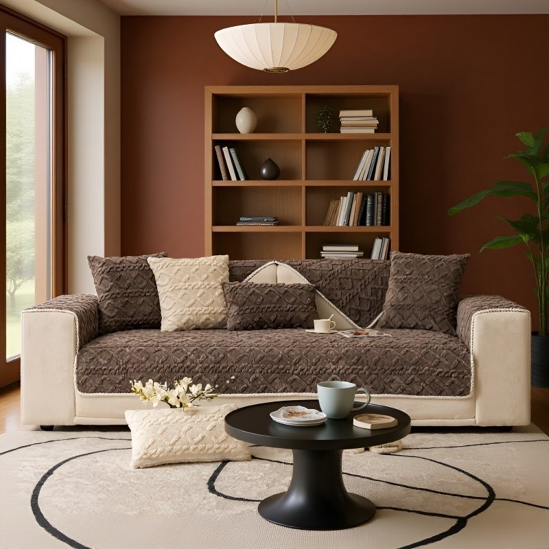 소파 쿠션 미끄럼 방지 퓨어 컬러 울트라 소프트 쿠션 자카르 면 방석 컴포트 초유 소파 패드