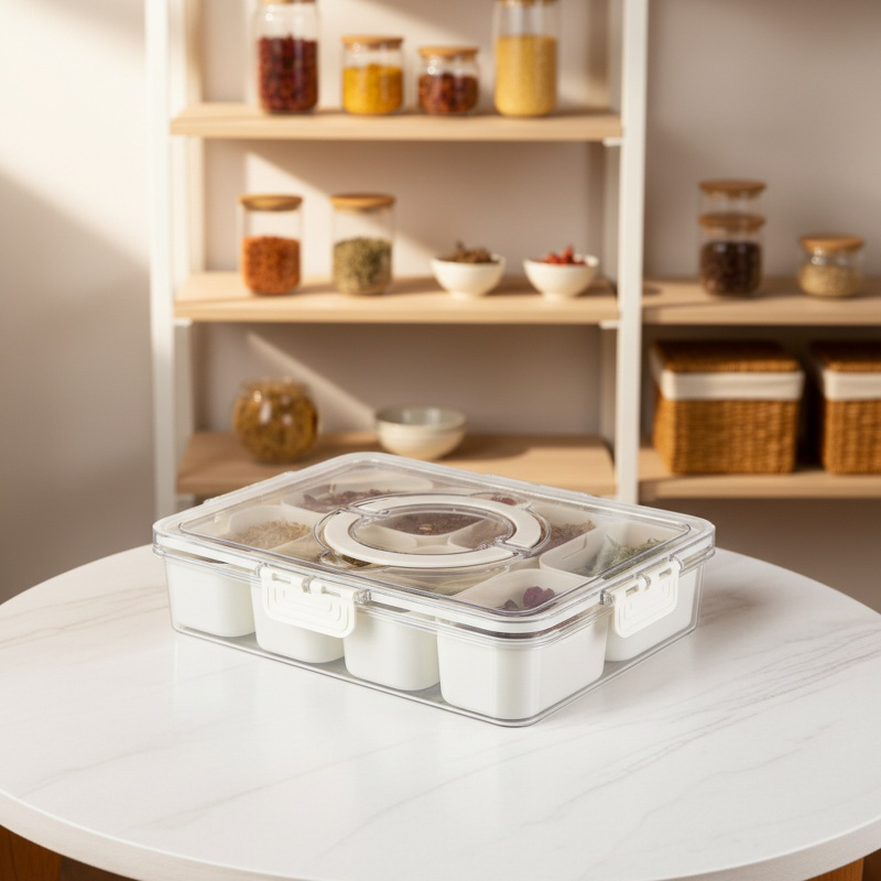 Transparent Freshness Portable Seasoning Box