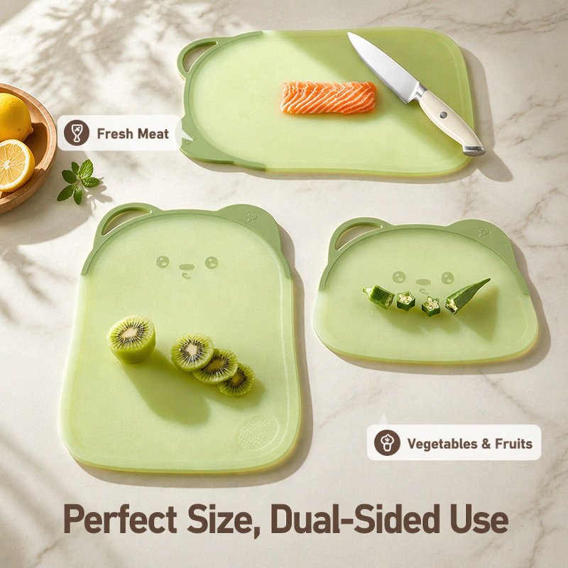Food-grade antibacterial and mildew-resistant cutting board for baby food, household kitchen, plasti