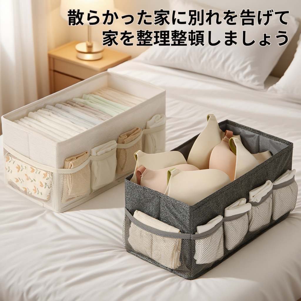 純色カチオンデスクトップ雑貨収納ボックス