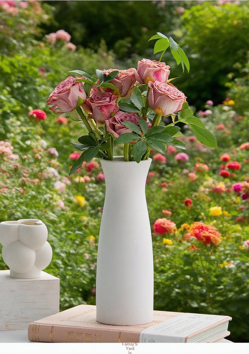 Severská bílá váza na sušené květiny v moderním interiéru