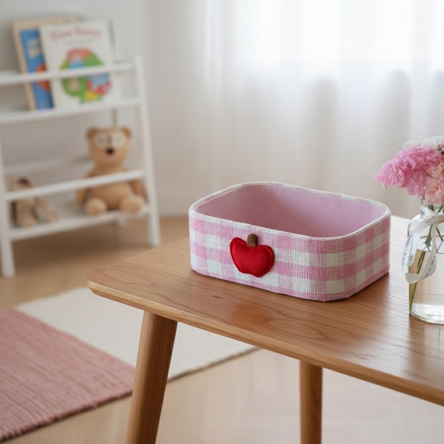 Minimalist desktop storage box for masks and skincare
