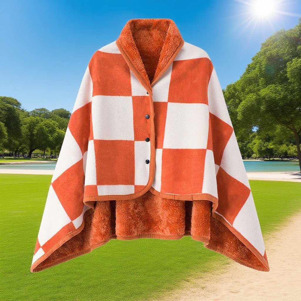 Thick, soft and warm women's shawl blanket