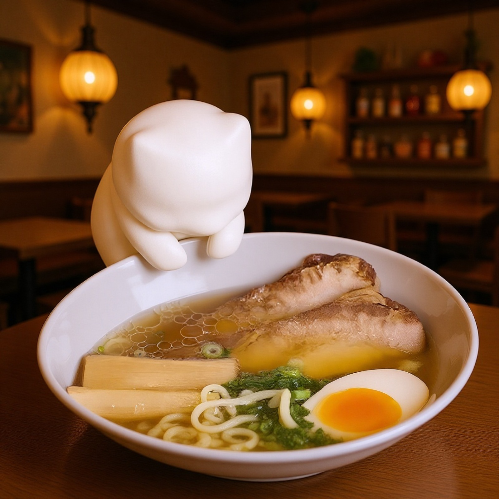 猫キャラクターの食事用冷却ツール