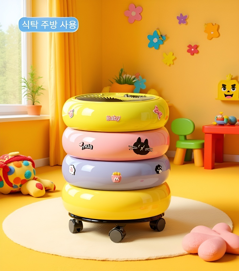 사무실용 이동식 쓰레기통 배치 이미지