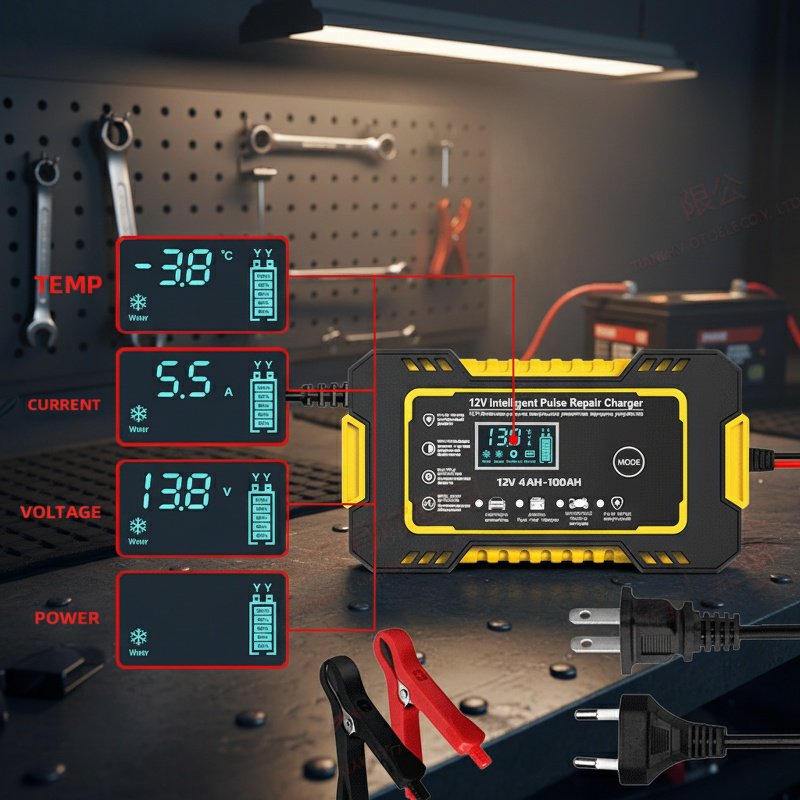12V Smart Start-Stop High-Efficiency Battery Repair Charger